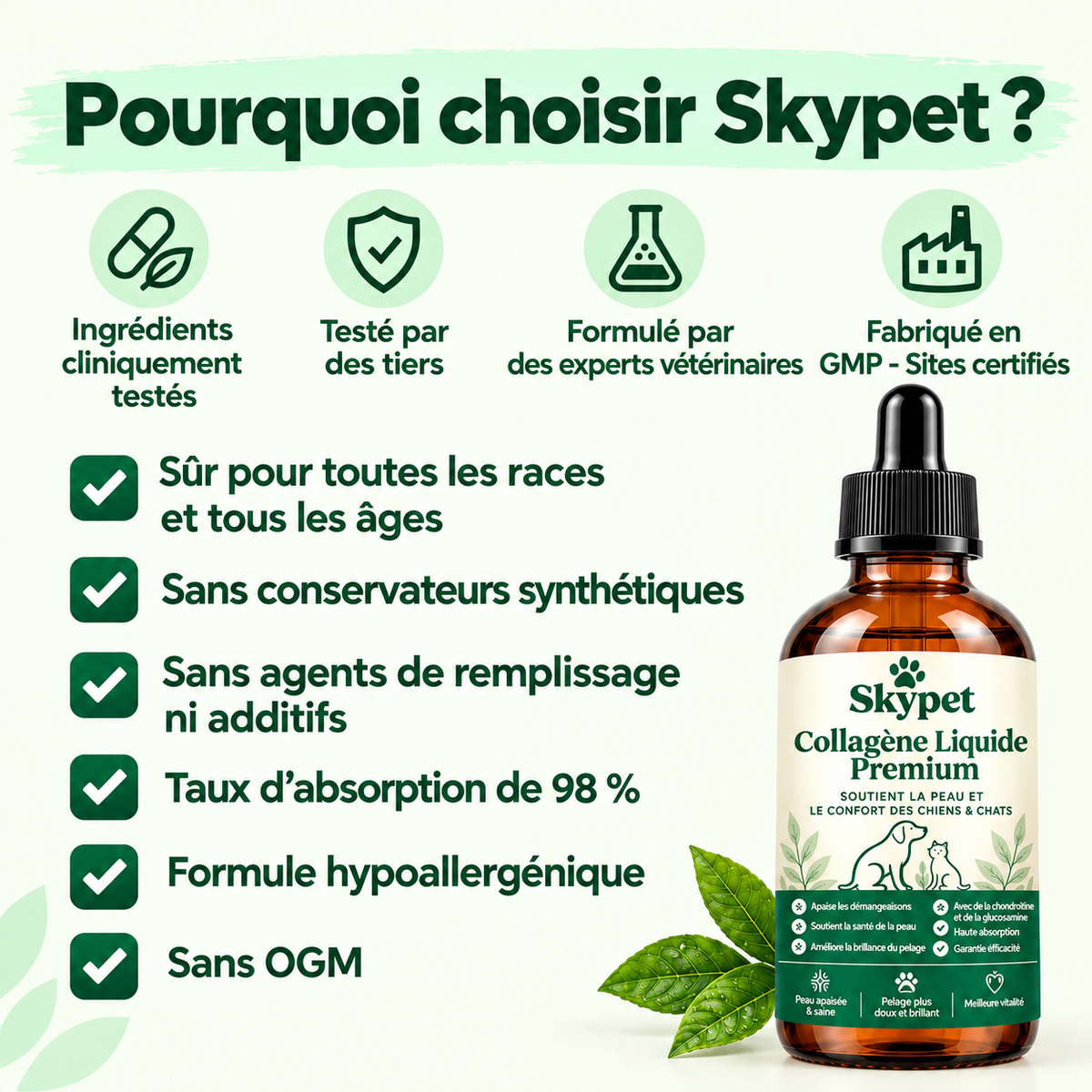 Le Collagène Liquide Premium pour Chiens